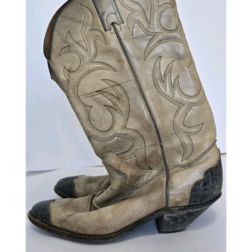 Texas Brand Mens Size 8.5 Western Cowboy Brown Chore Barn Rodeo